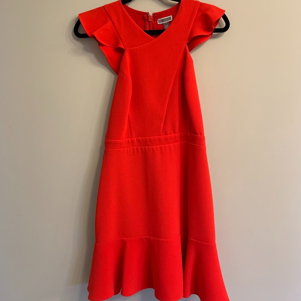 Chelsea28 Cross Front Ruffle Dress